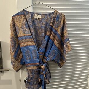 Perry Walker Summer Wrap Top Size 2 (M/L)